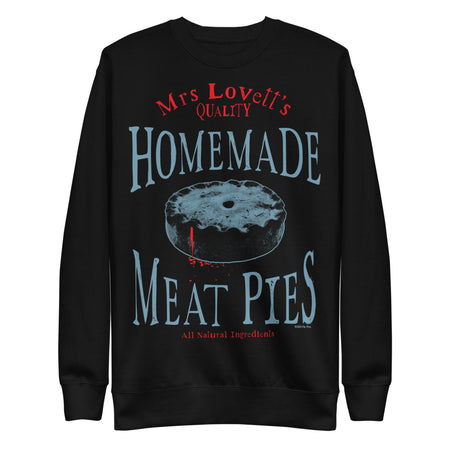 Sweeney Todd Pasteles de carne caseros de la Sra. Lovett Unisex Sudadera de cuello redondo