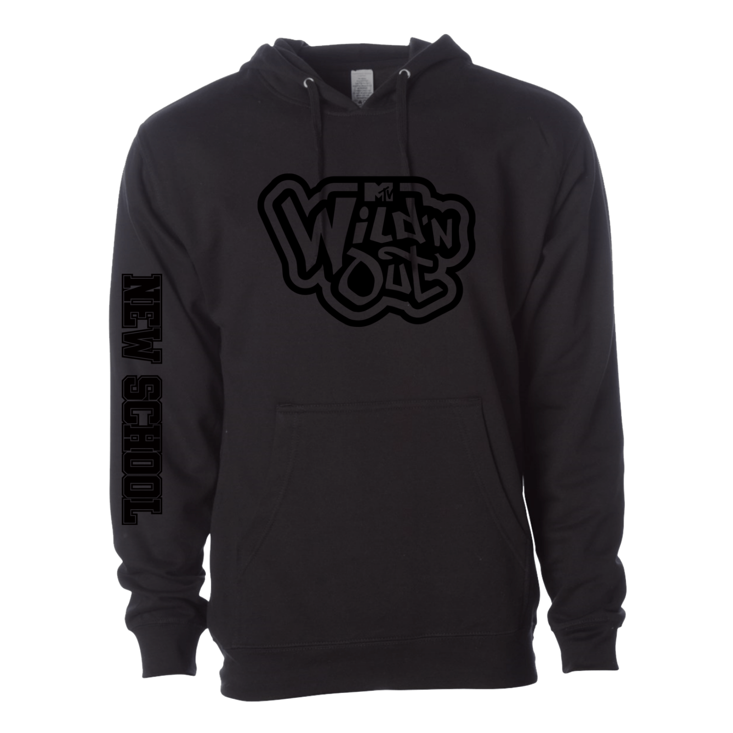 Wild 'N Out Black on Black New School Side Hooded Sweatshirt