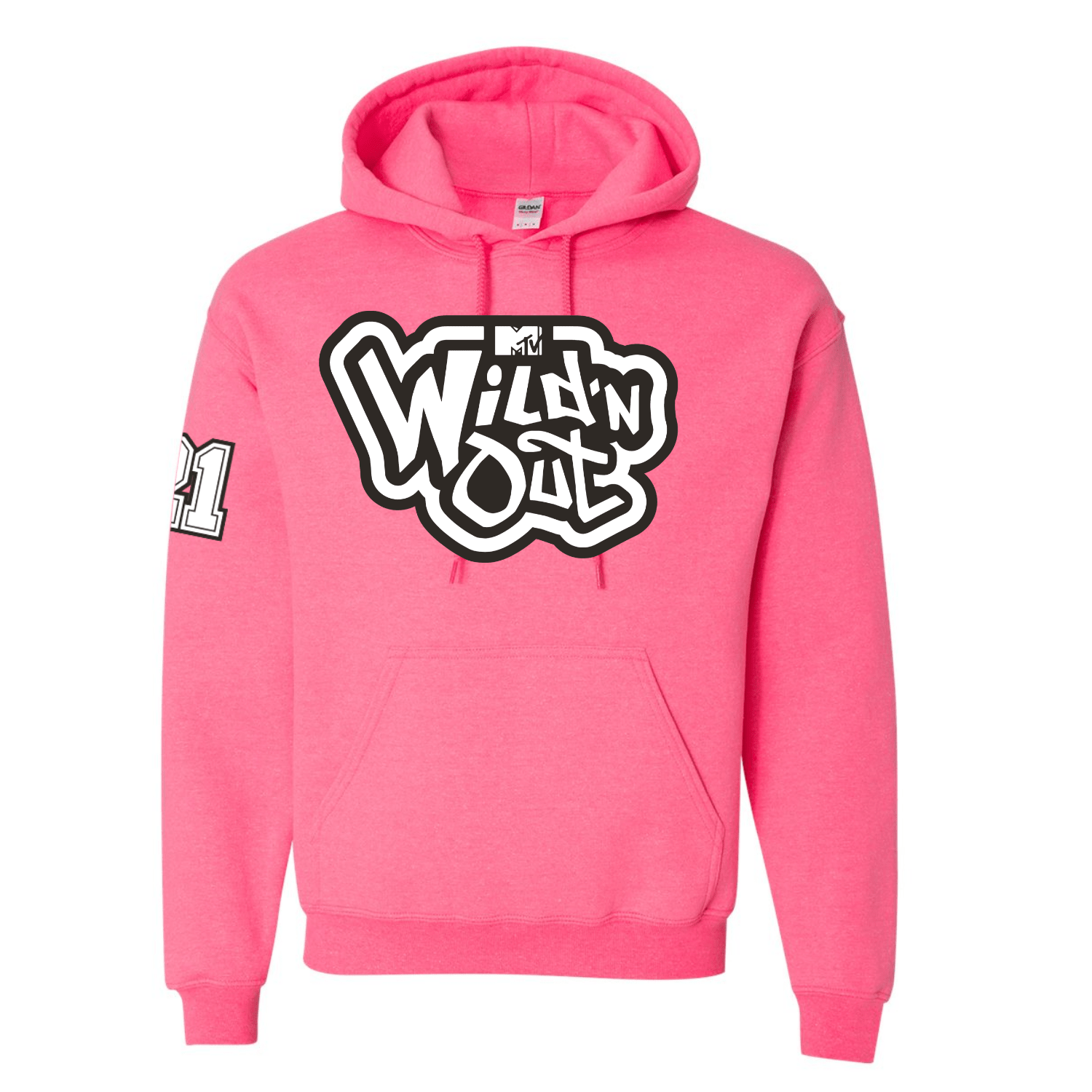 Wild 'N Out Logo Neon Pink Hooded Sweatshirt - Paramount Shop