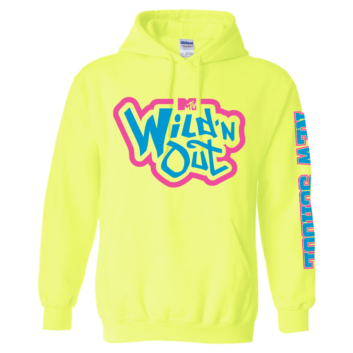 Wild 'N Out Neon Yellow New School Hooded Sweatshirt - Paramount Shop