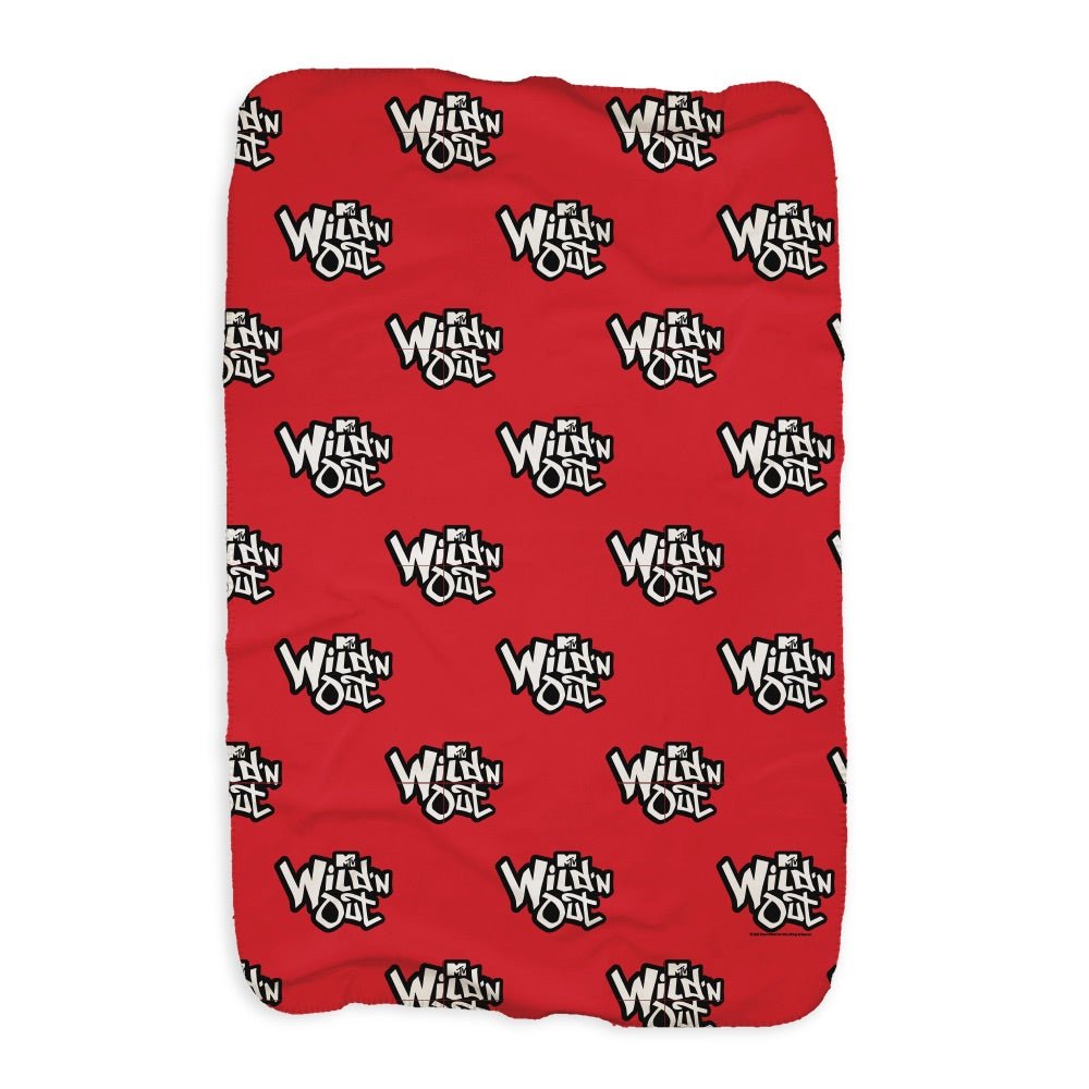 Wild 'N Out Official Logo Pattern Sherpa Blanket - Paramount Shop