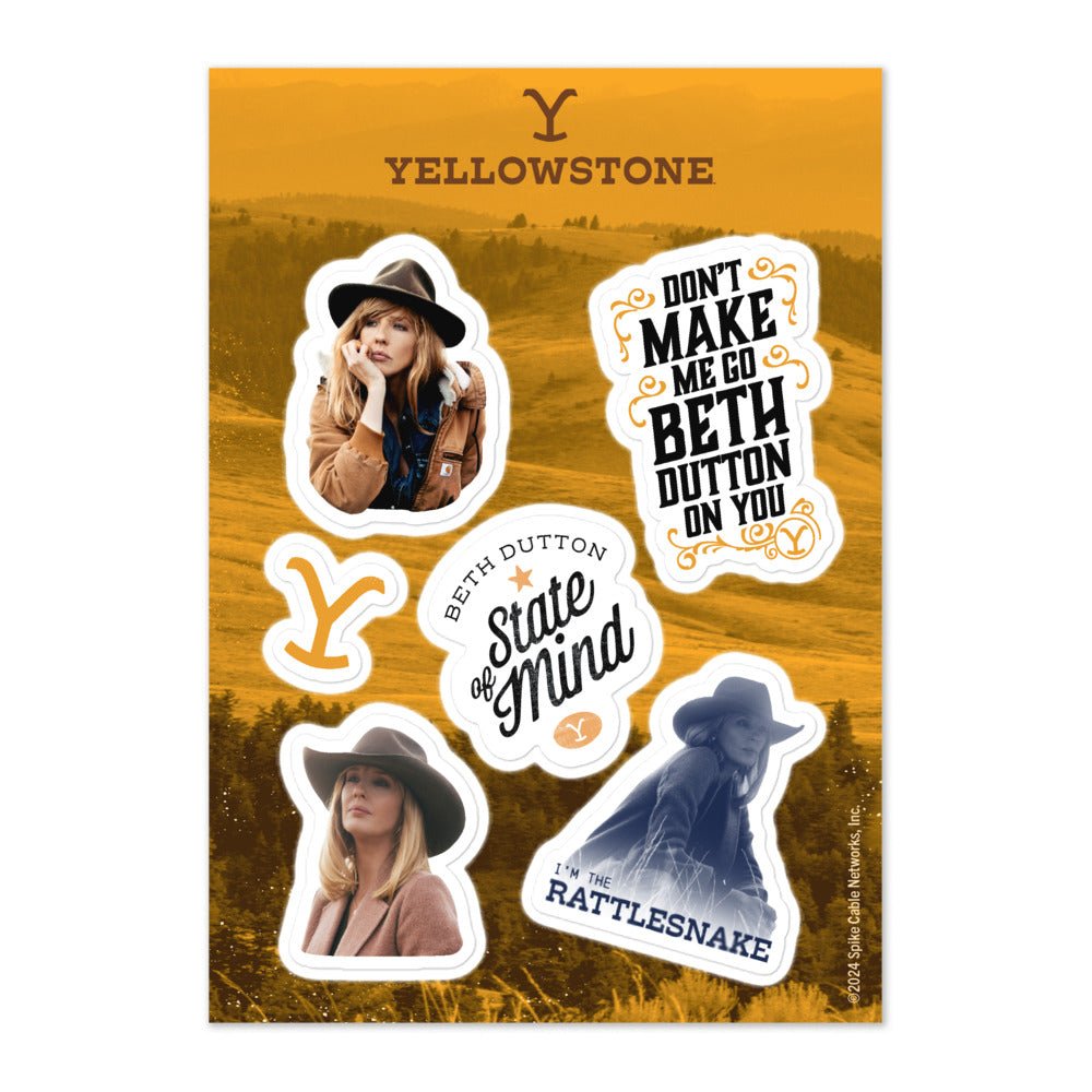 Yellowstone Beth Dutton Sticker Sheet - Paramount Shop