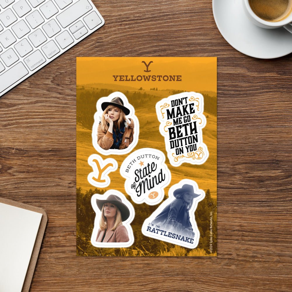 Yellowstone Beth Dutton Sticker Sheet - Paramount Shop