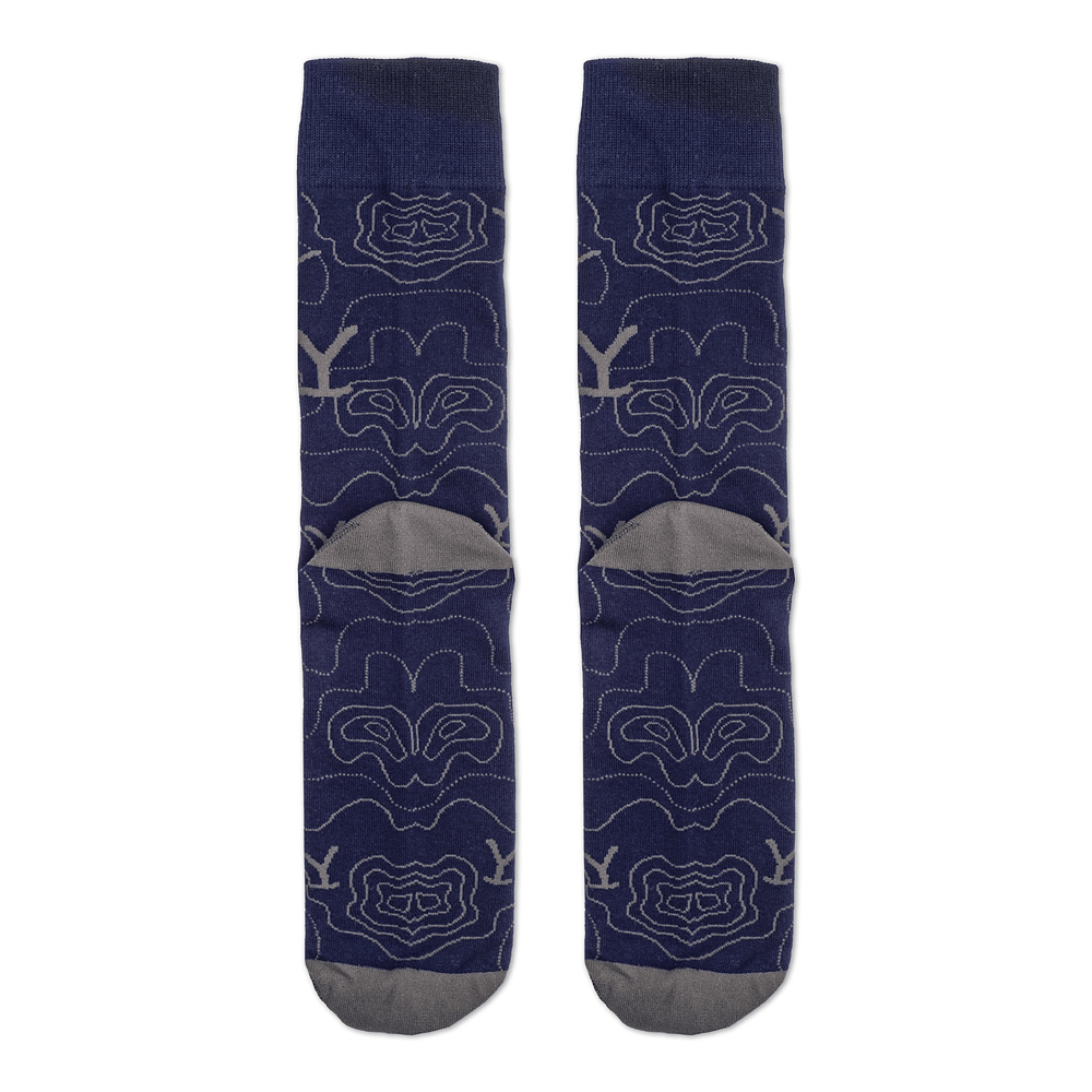 Yellowstone Blue Lines Logo Socks - Paramount Shop