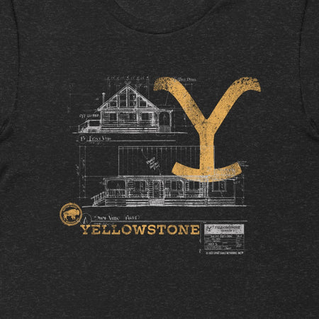 Yellowstone Blueprint Rip's House T - shirt - Paramount Shop