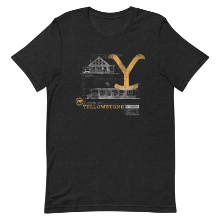 Yellowstone Blueprint Rip's House T - shirt - Paramount Shop