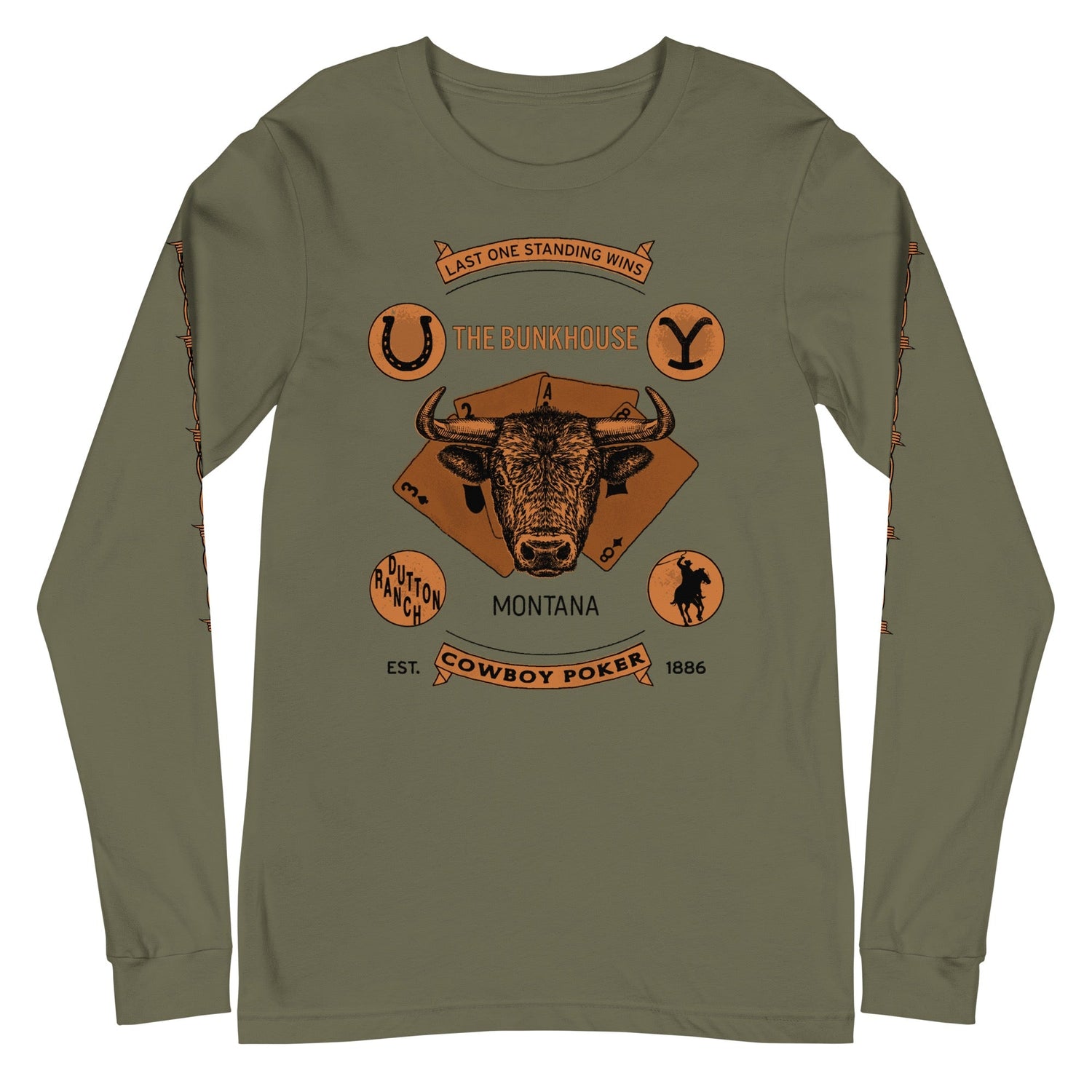Yellowstone Bunkhouse Bison Long Sleeve T - Shirt - Paramount Shop