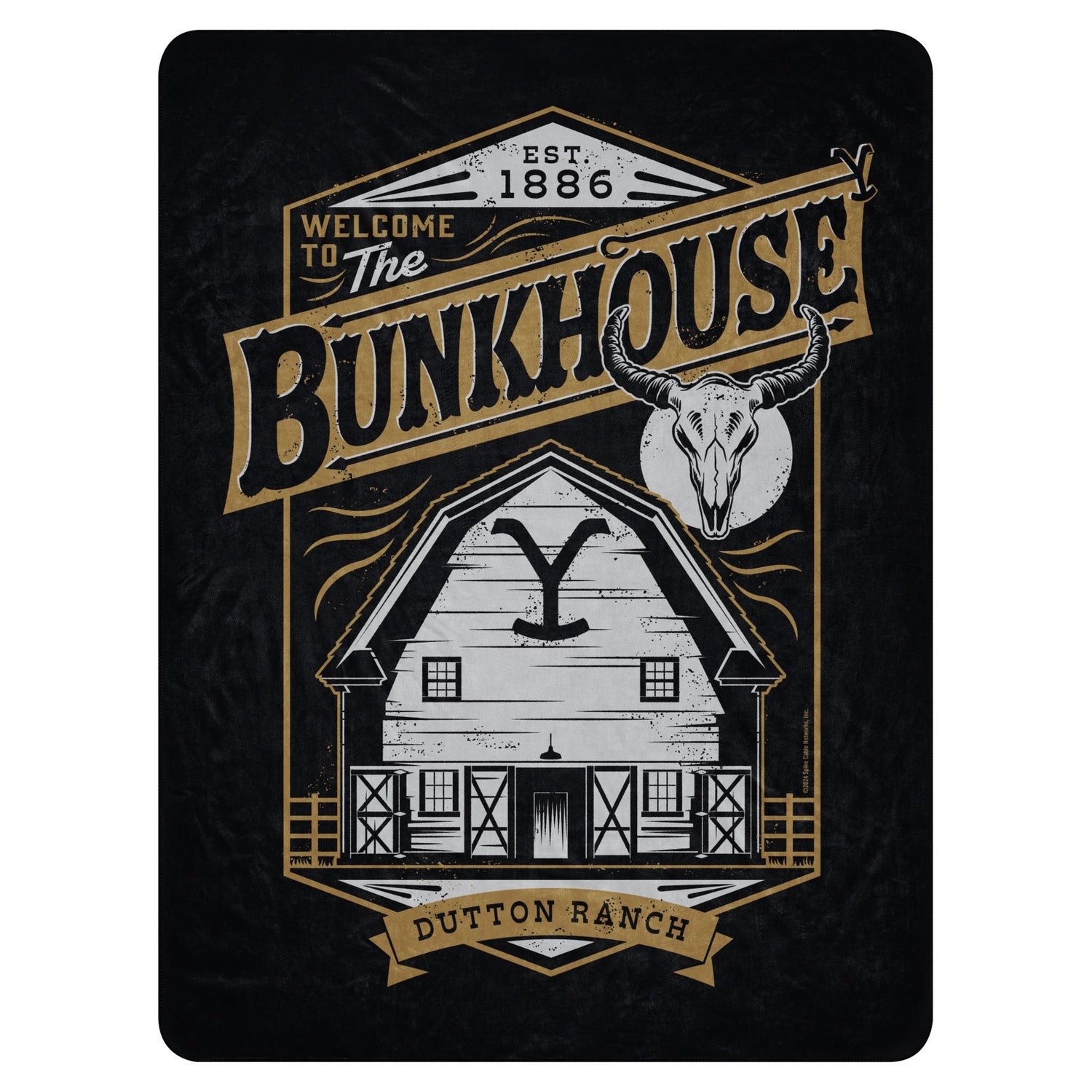 Yellowstone Bunkhouse Premium Sherpa Blanket - Paramount Shop