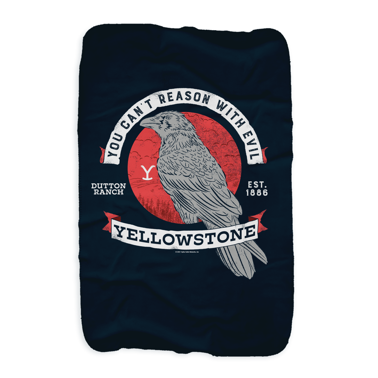 Yellowstone Can't Reason With Evil Sherpa Blanket - Paramount Shop