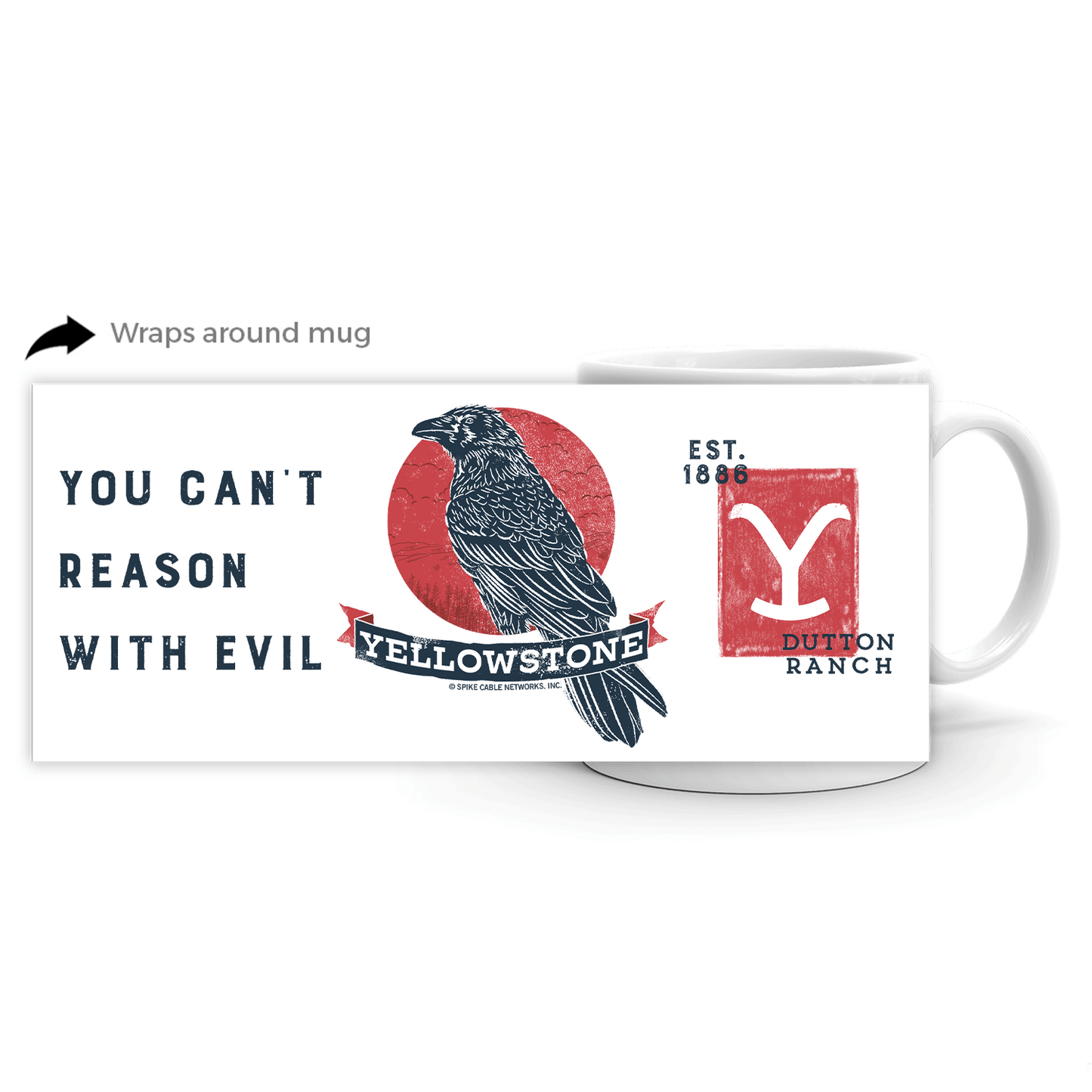 Yellowstone Can't Reason With Evil White Mug - Paramount Shop