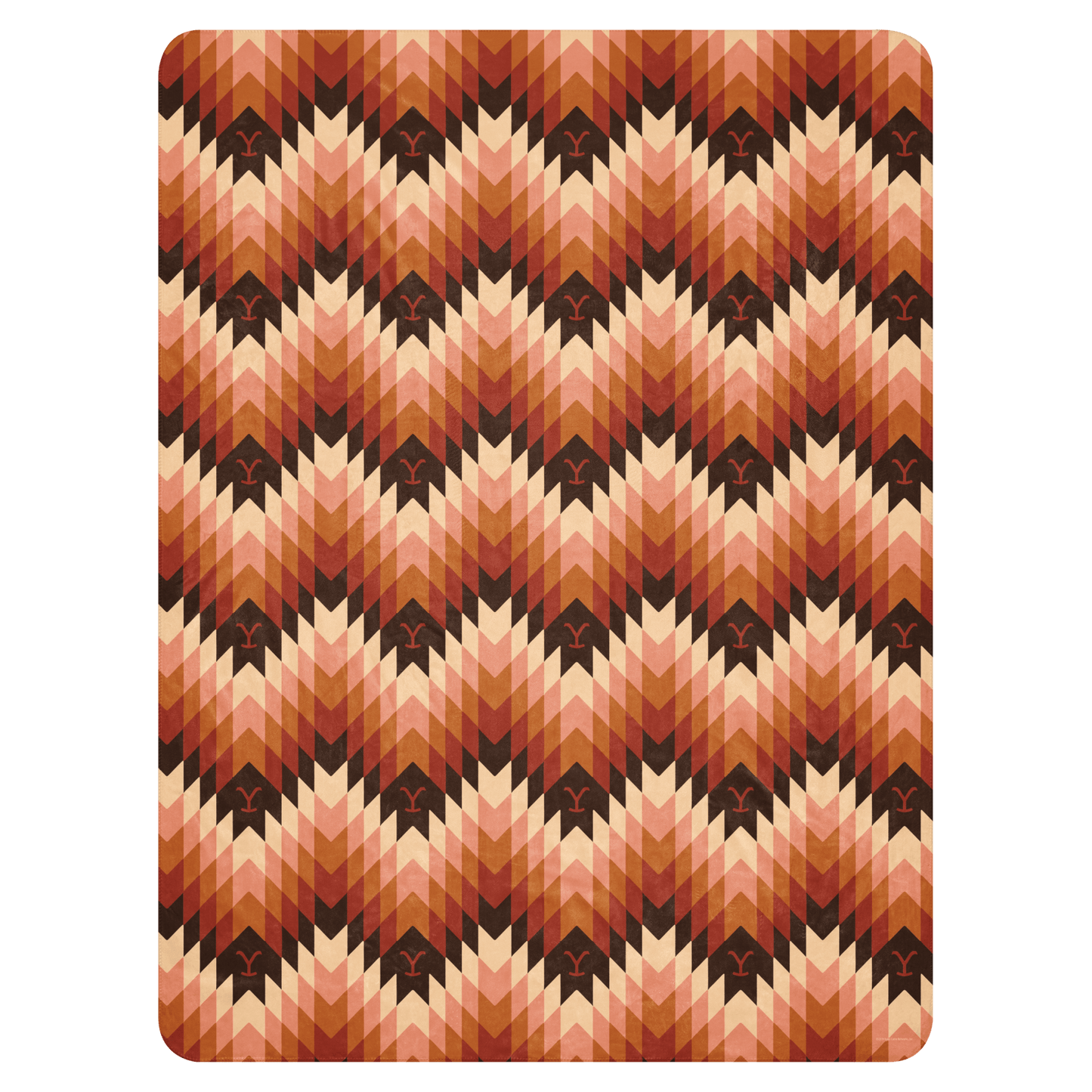 Yellowstone Chevron Pattern Sherpa Blanket - Paramount Shop