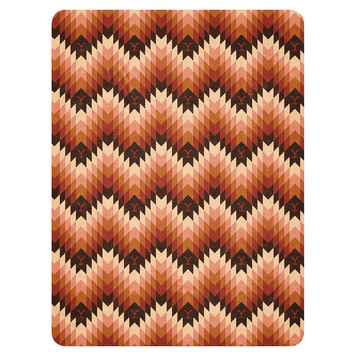 Yellowstone Chevron Pattern Sherpa Blanket - Paramount Shop