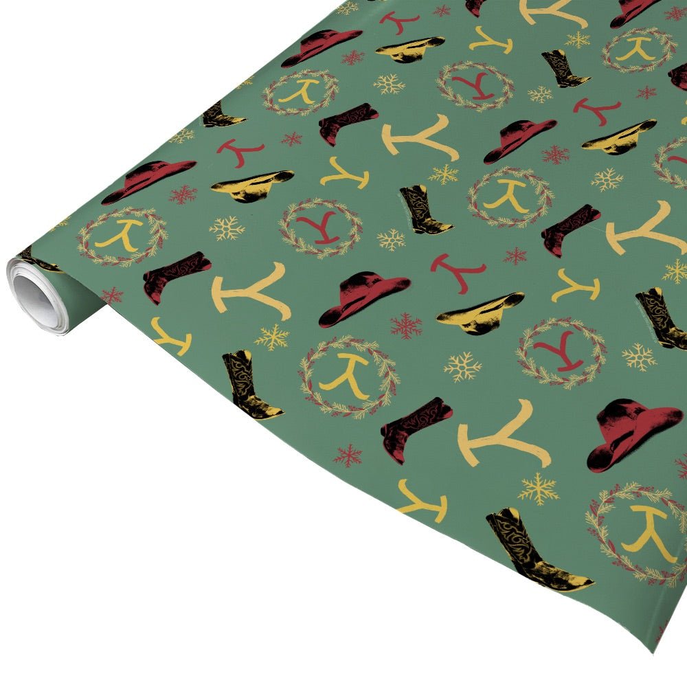 Yellowstone Cowboy Christmas Gift Wrap - Paramount Shop