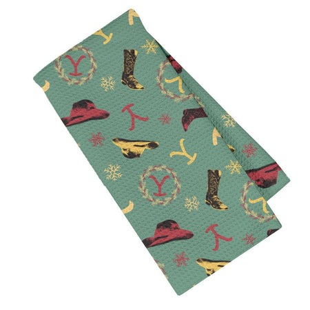 Yellowstone Cowboy Christmas Kitchen Towel - Paramount Shop