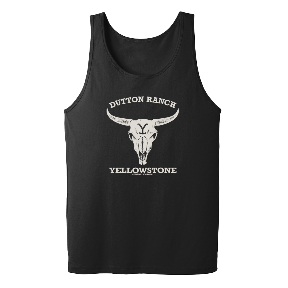 Yellowstone Dutton Ranch Cow Skull Adult Tank Top - Paramount Shop