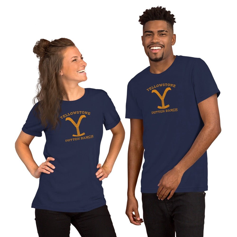 Yellowstone Dutton Ranch Distressed Logo Adult Short Sleeve T - Shirt - Paramount Shop