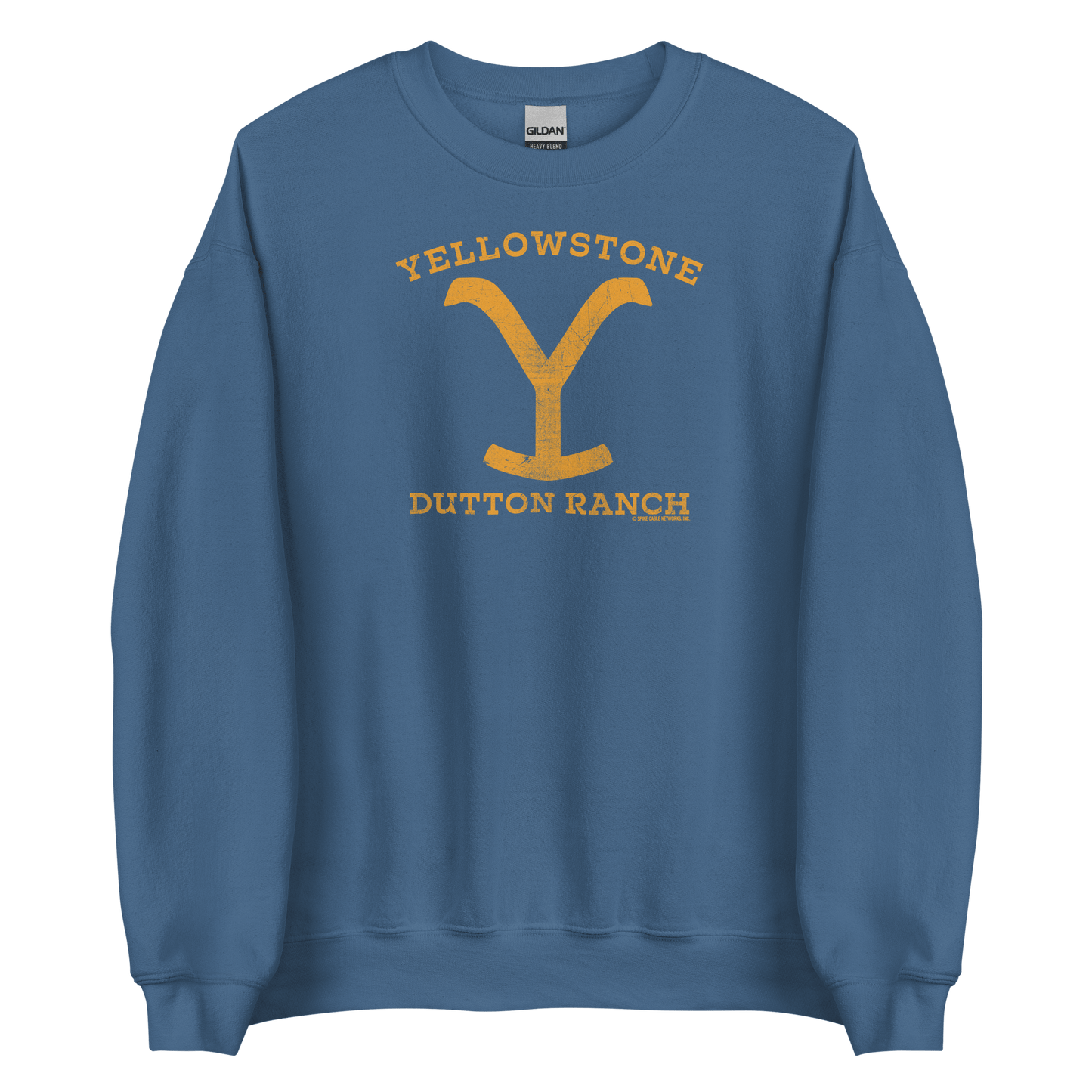 Yellowstone Dutton Ranch Distressed Logo Fleece Crewneck Sweatshirt - Paramount Shop