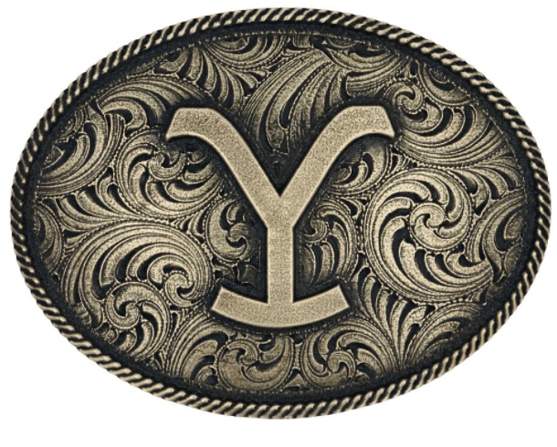 Yellowstone Dutton Ranch Gold Y Logo Belt Buckle - Paramount Shop