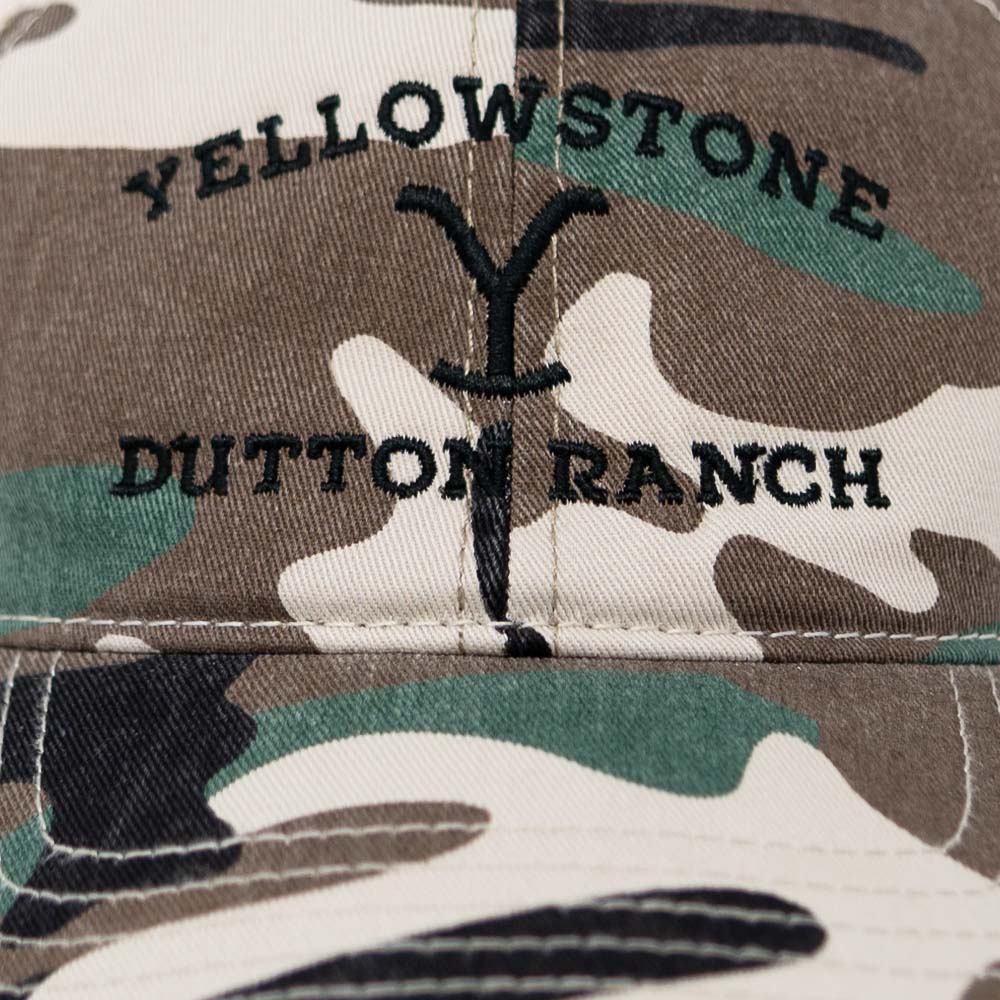 Yellowstone Dutton Ranch Logo As Seen On Stone Camo Hat - Paramount Shop