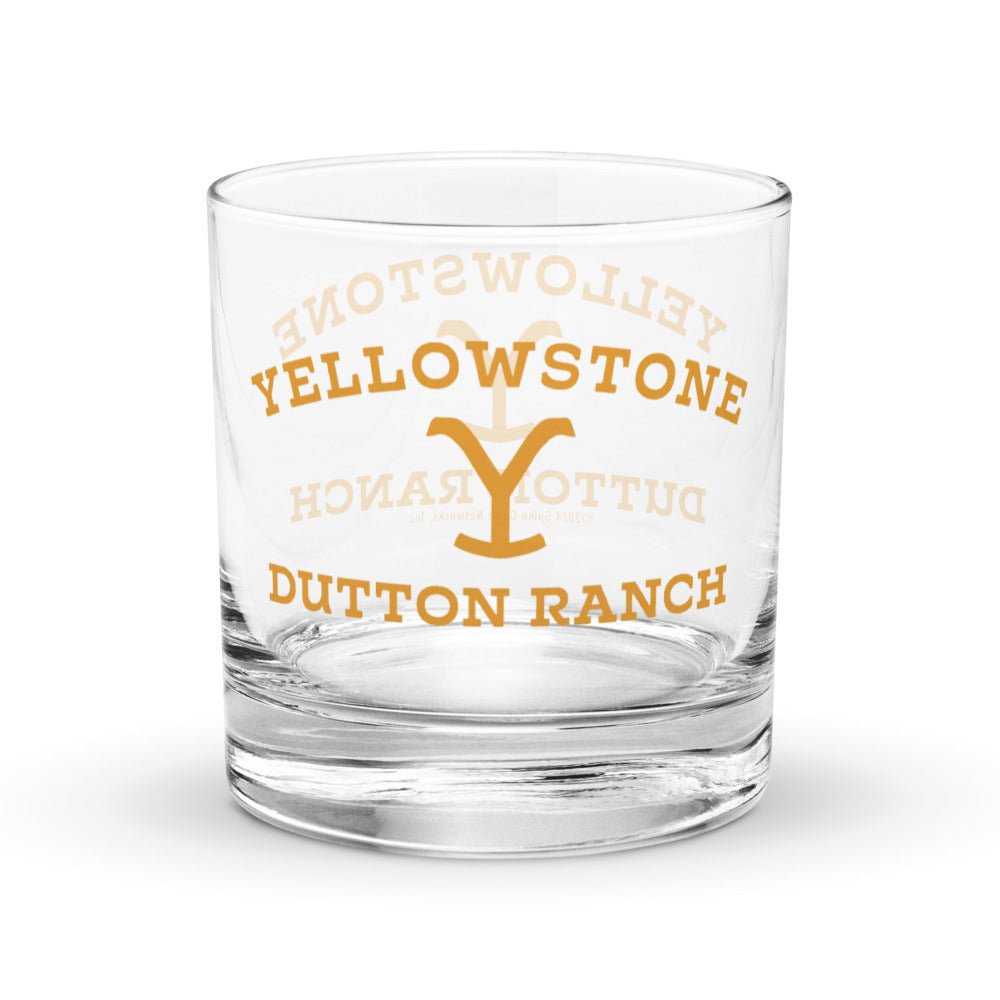 Yellowstone Dutton Ranch Logo Rock Glass - Paramount Shop