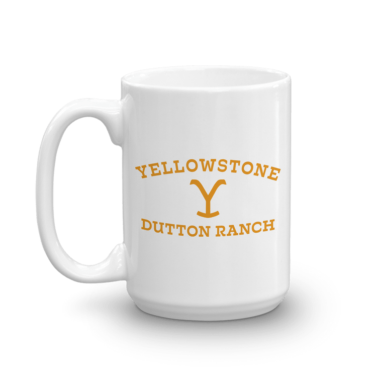 Yellowstone Dutton Ranch Logo White Mug Paramount Shop