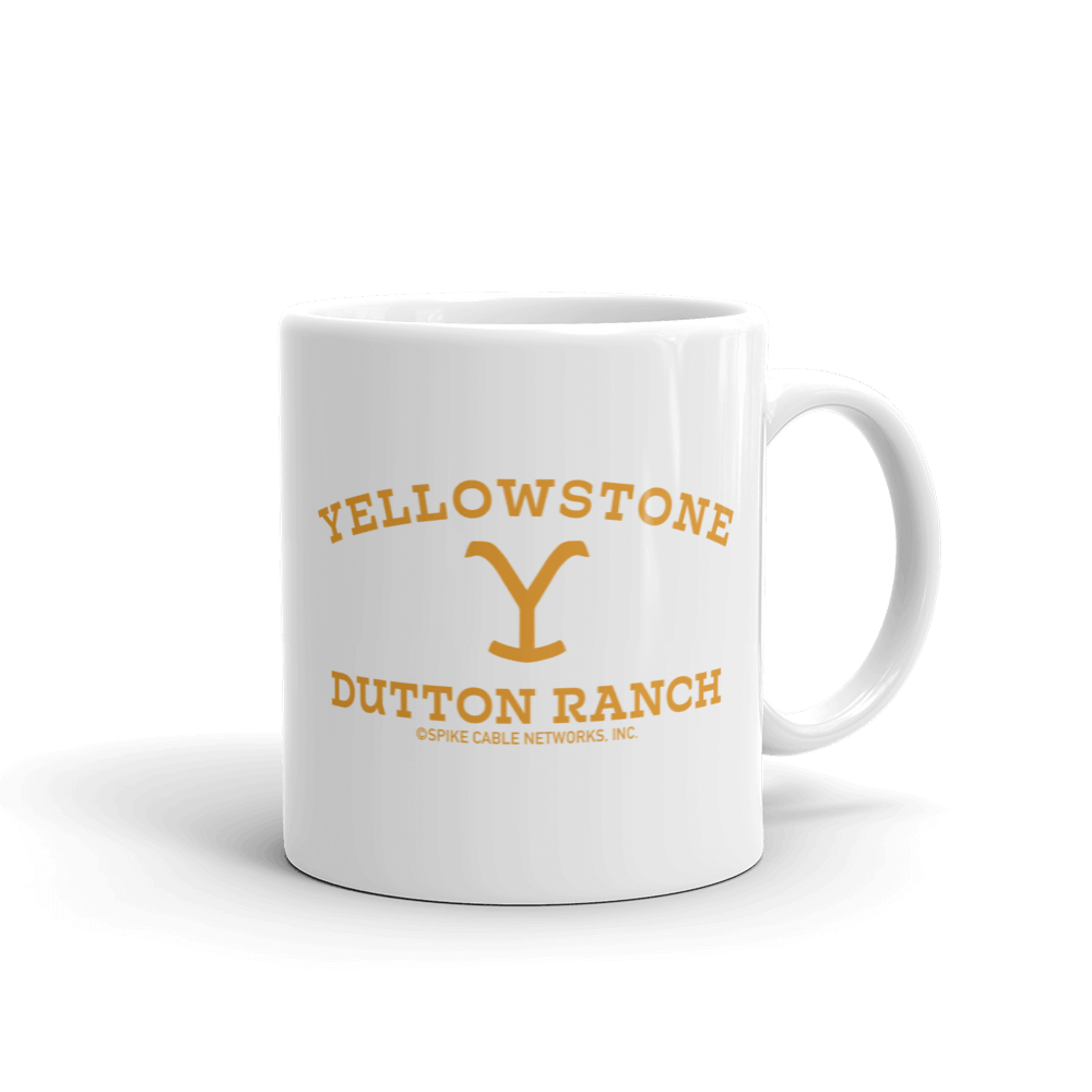 Yellowstone Dutton Ranch Logo White Mug - Paramount Shop