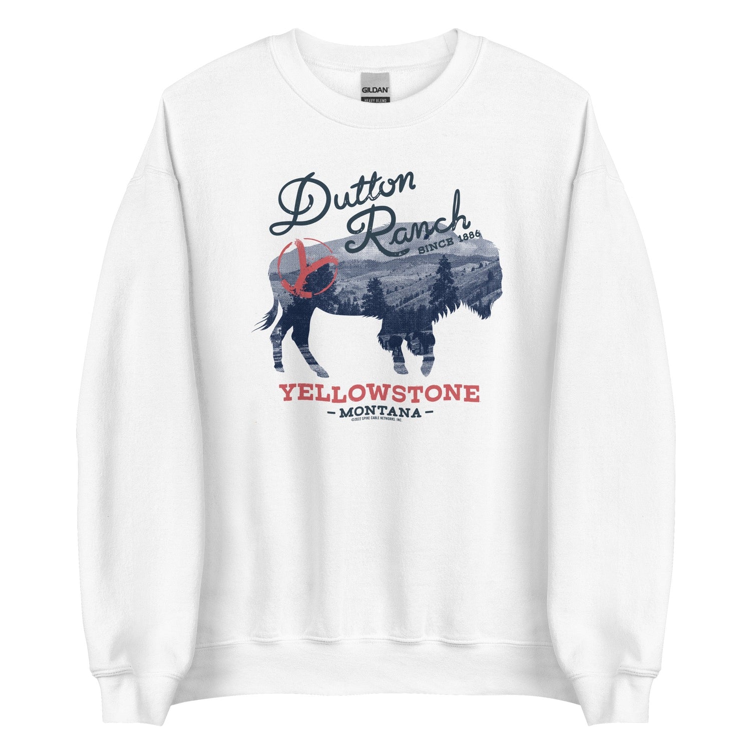 Yellowstone Dutton Ranch Montana Bison Fleece Crewneck Sweatshirt - Paramount Shop