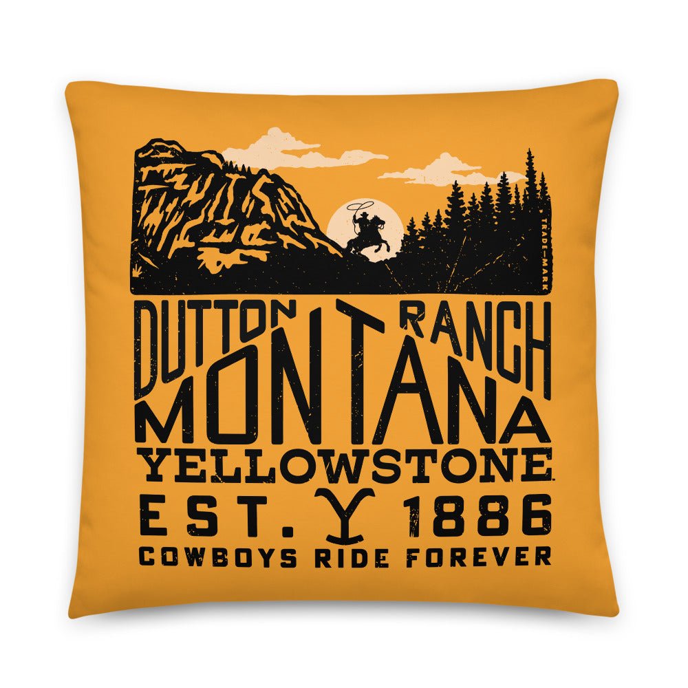 Yellowstone Dutton Ranch Montana Pillow - Paramount Shop