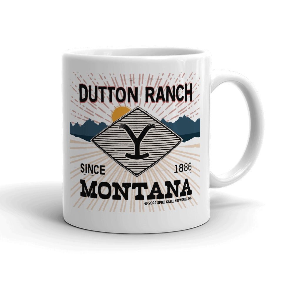 Yellowstone Dutton Ranch Montana White Mug - Paramount Shop