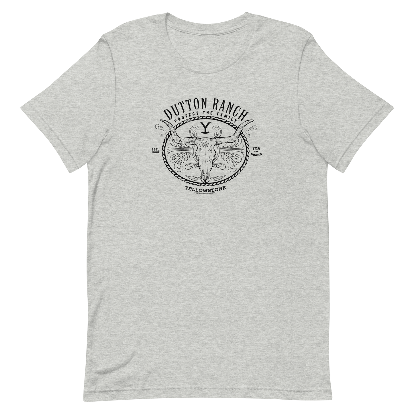 Yellowstone Dutton Ranch Protect the Family Neutral Adult T - Shirt - Paramount Shop