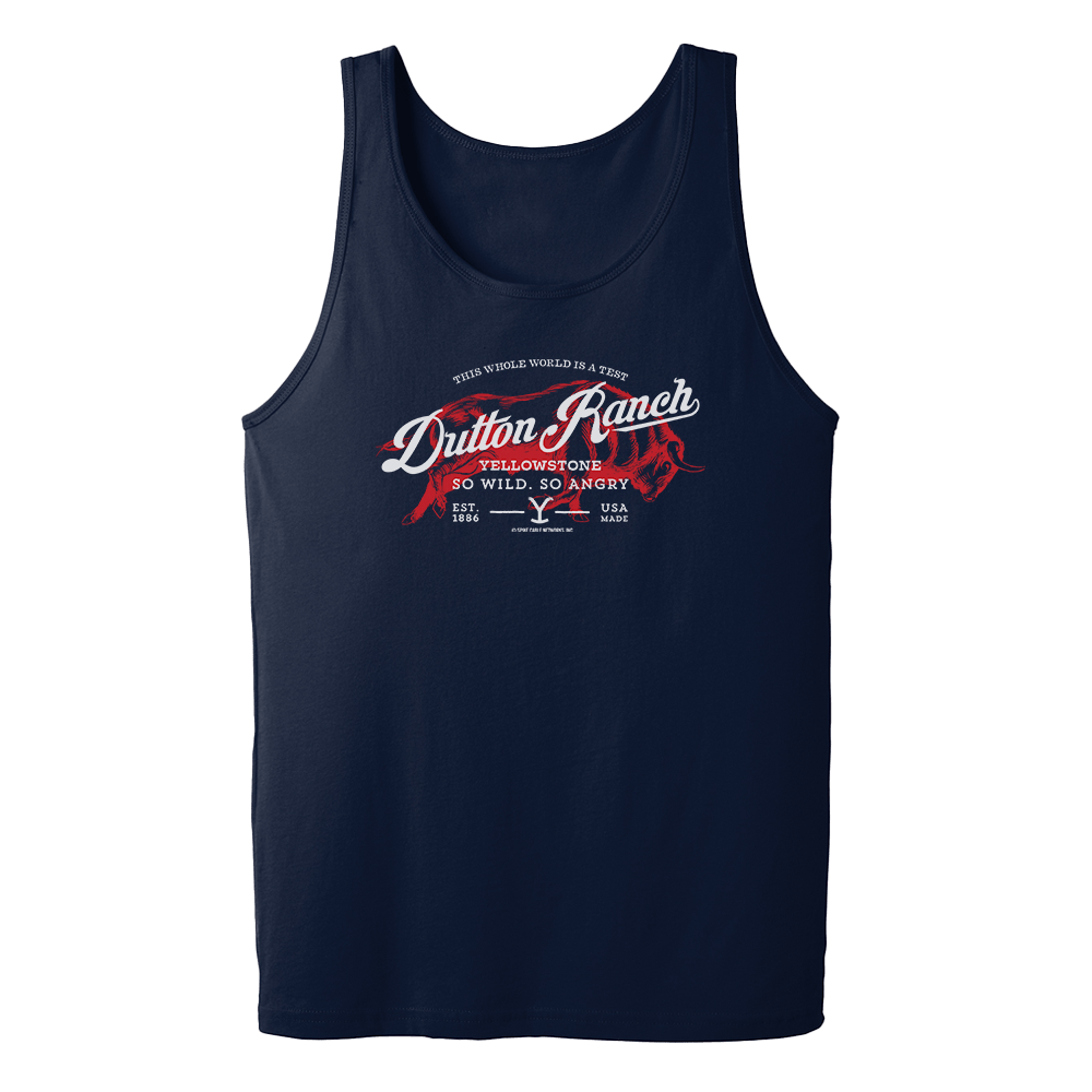 Yellowstone Dutton Ranch So Wild So Angry Adult Tank Top - Paramount Shop