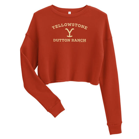 Yellowstone Dutton Ranch Women's Fleece Crop Sweatshirt - Paramount Shop