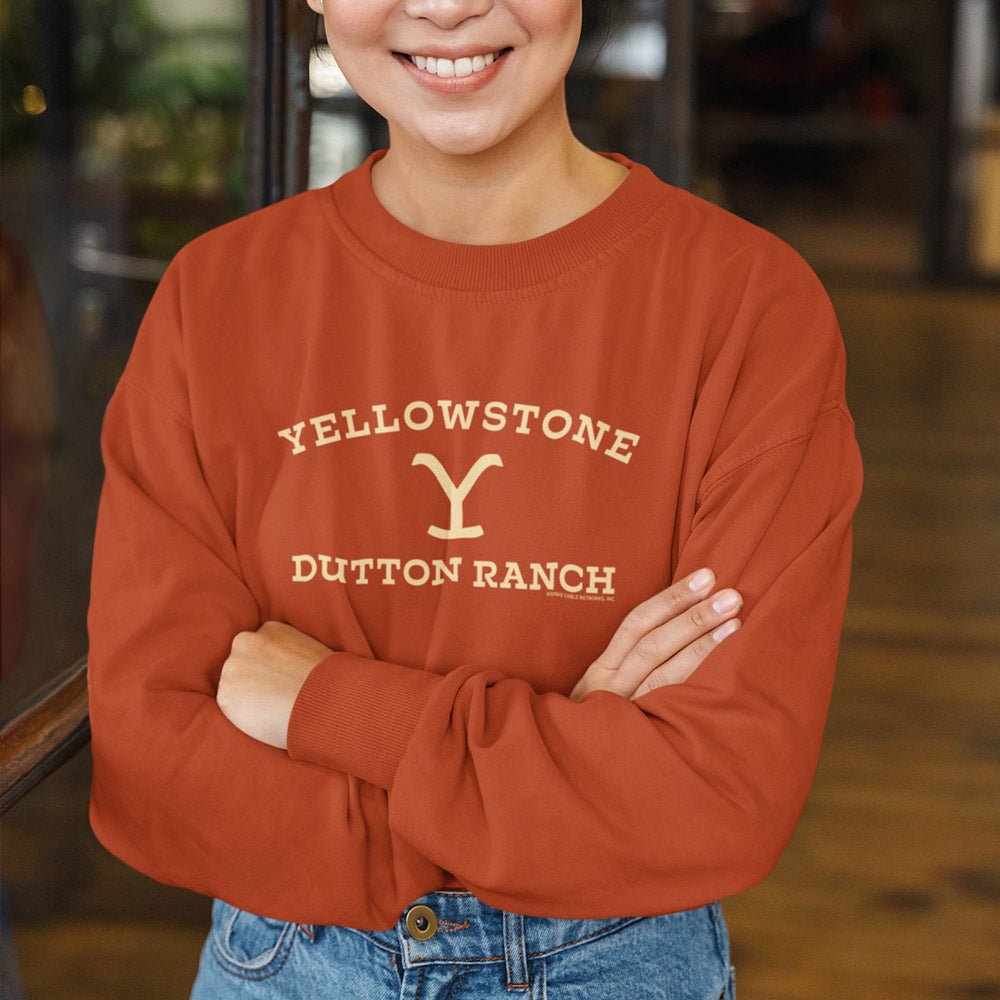 Yellowstone Dutton Ranch Women's Fleece Crop Sweatshirt - Paramount Shop