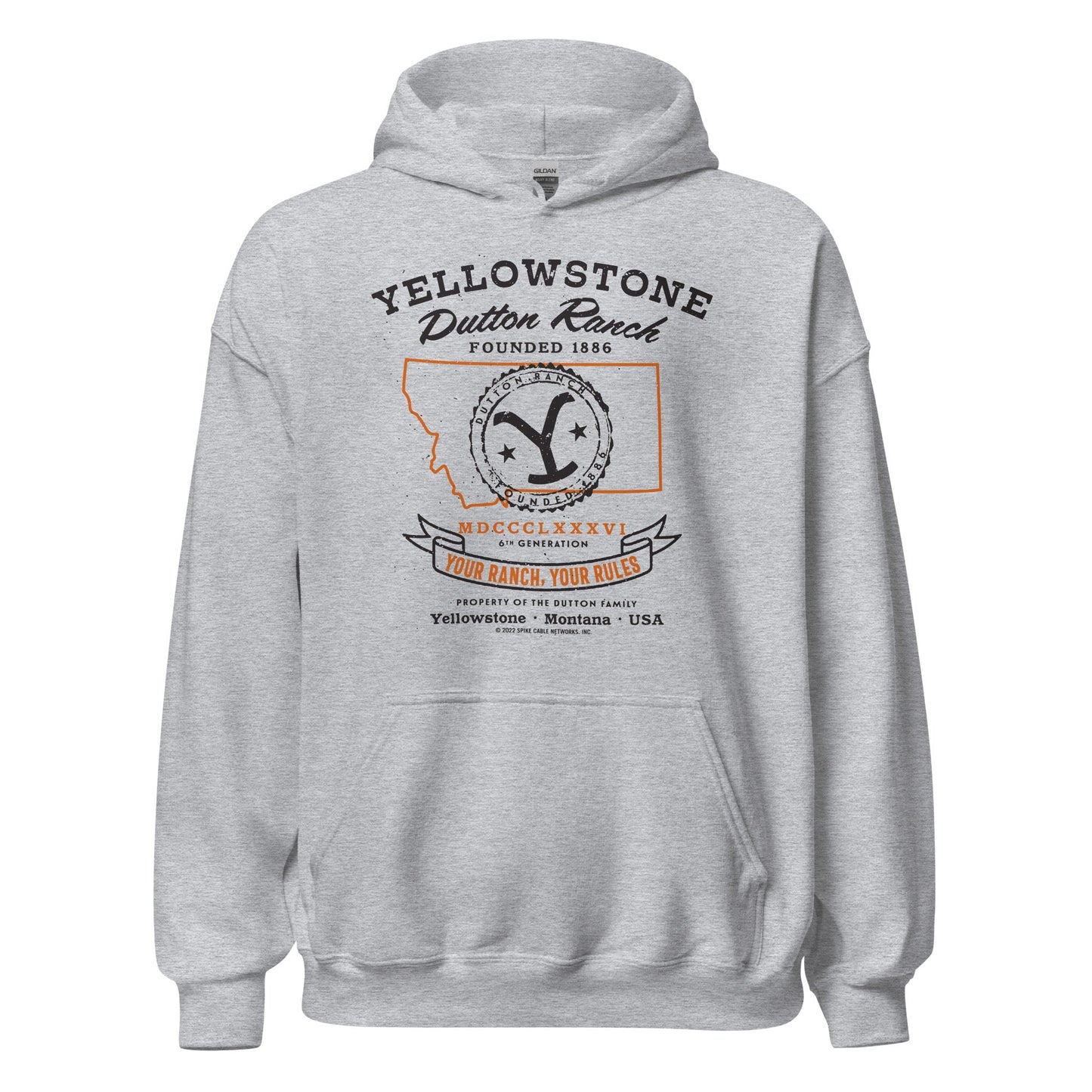 Yellowstone Dutton Ranch Your Ranch Your Rules Hooded Sweatshirt - Paramount Shop