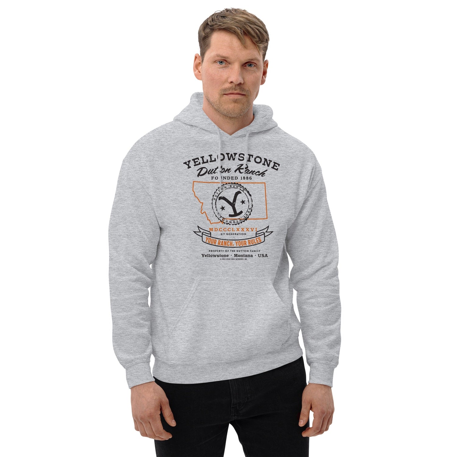 Yellowstone Dutton Ranch Your Ranch Your Rules Hooded Sweatshirt - Paramount Shop
