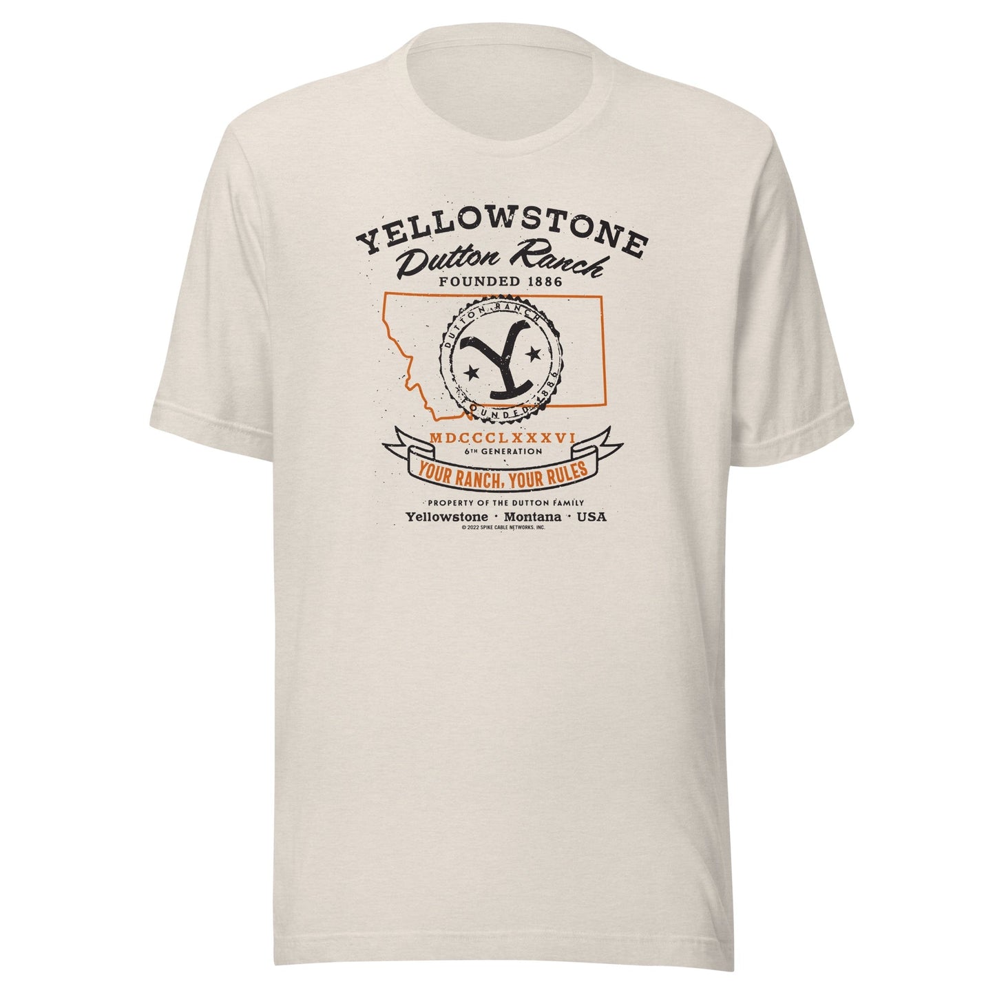 Yellowstone Dutton Ranch Your Ranch Your Rules Short Sleeve T - Shirt - Paramount Shop