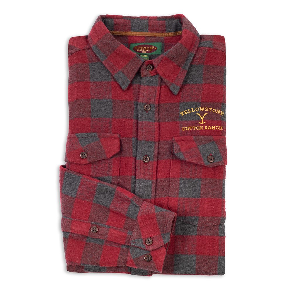 Yellowstone Embroidered South Fork Plaid Shirt - Paramount Shop