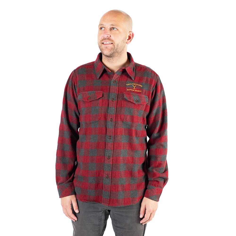 Yellowstone Embroidered South Fork Plaid Shirt - Paramount Shop