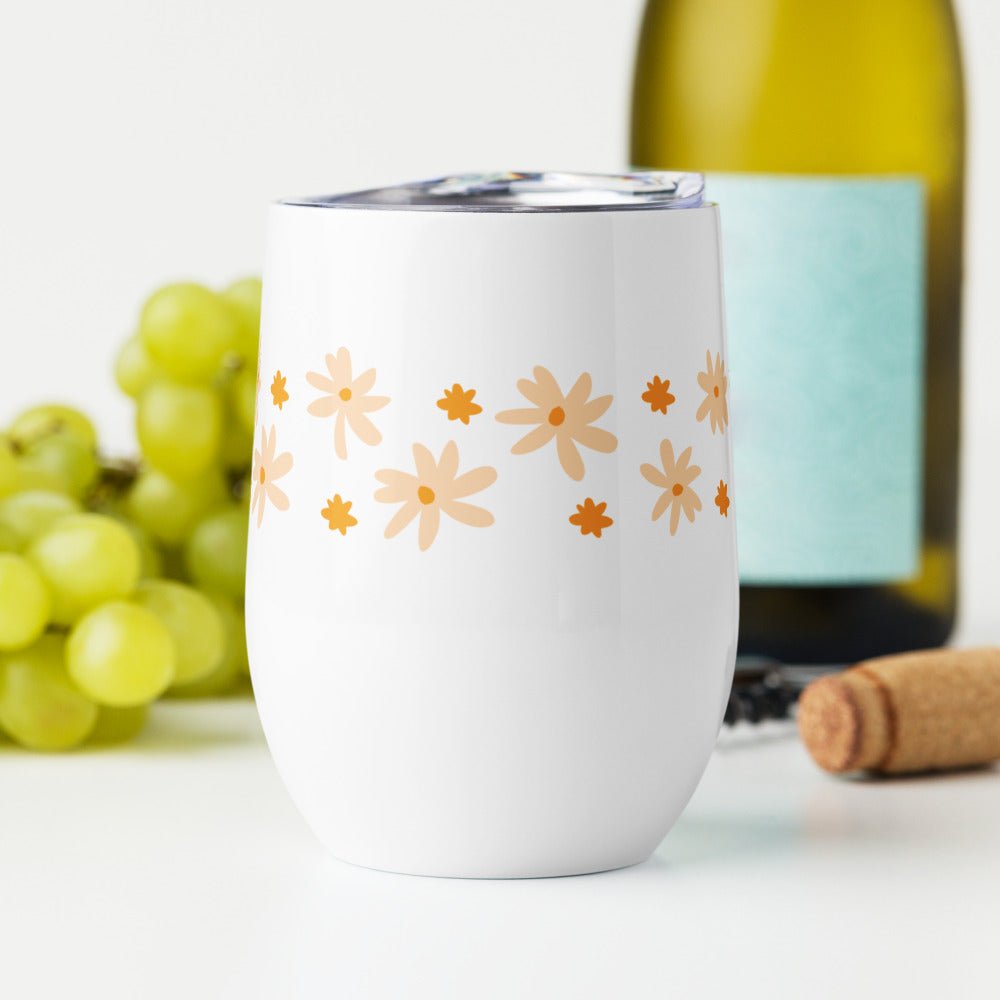 Yellowstone Floral 1886 Stainless Steel Wine Tumbler - Paramount Shop