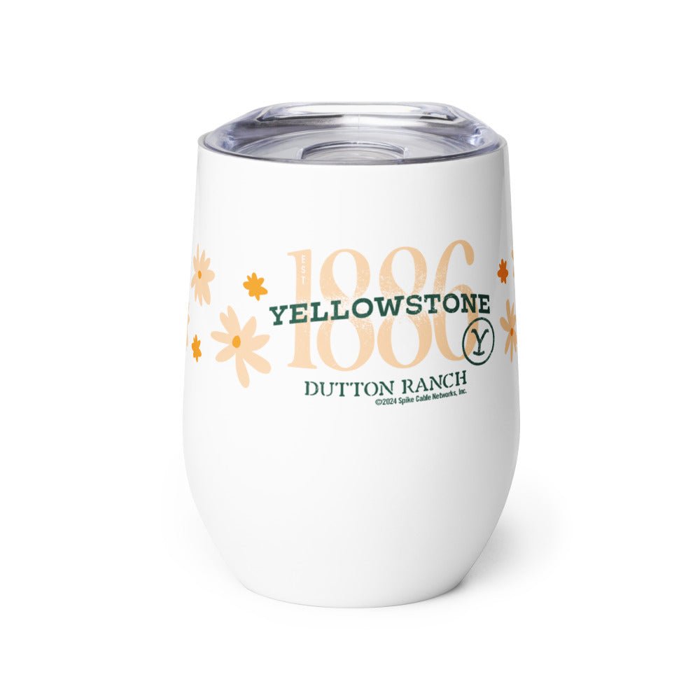 Yellowstone Floral 1886 Stainless Steel Wine Tumbler - Paramount Shop