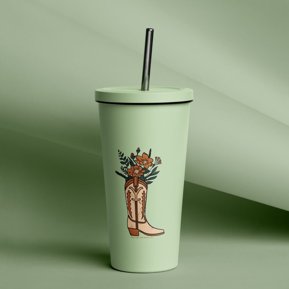 Yellowstone Floral Boot Tumbler - Paramount Shop