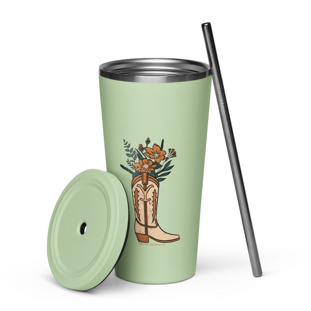 Yellowstone Floral Boot Tumbler - Paramount Shop