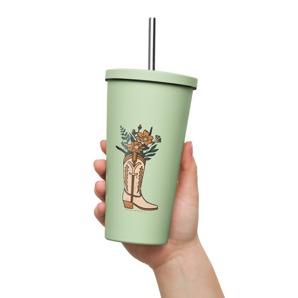 Yellowstone Floral Boot Tumbler - Paramount Shop