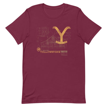 Yellowstone Historic Blueprint T - Shirt - Paramount Shop