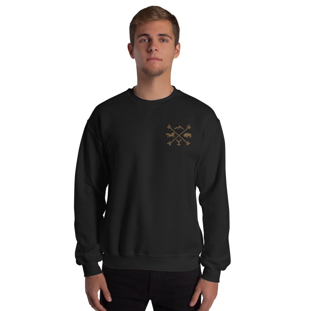 Yellowstone Icons Embroidered Crewneck - Paramount Shop