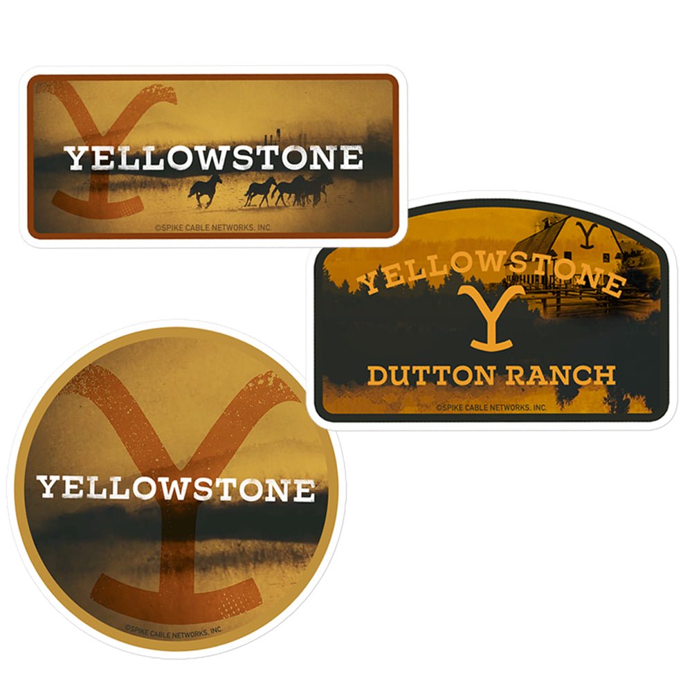 Yellowstone Logo Scenery Sticker Assorted Pack of 3 - Paramount Shop