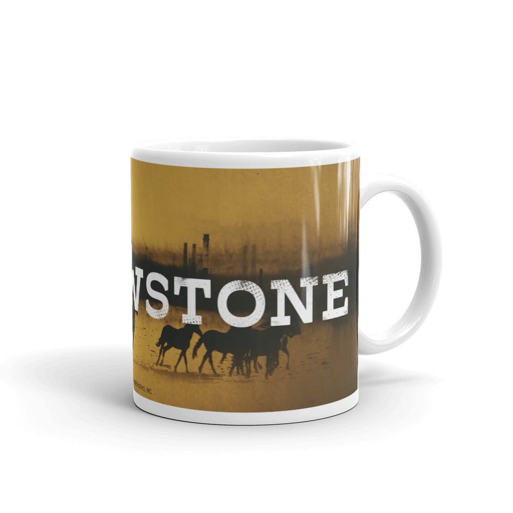 Yellowstone Logo White Mug - Paramount Shop