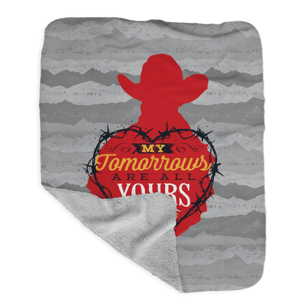 Yellowstone My Tomorrows Are All Yours Cowboy Sherpa Blanket - Paramount Shop
