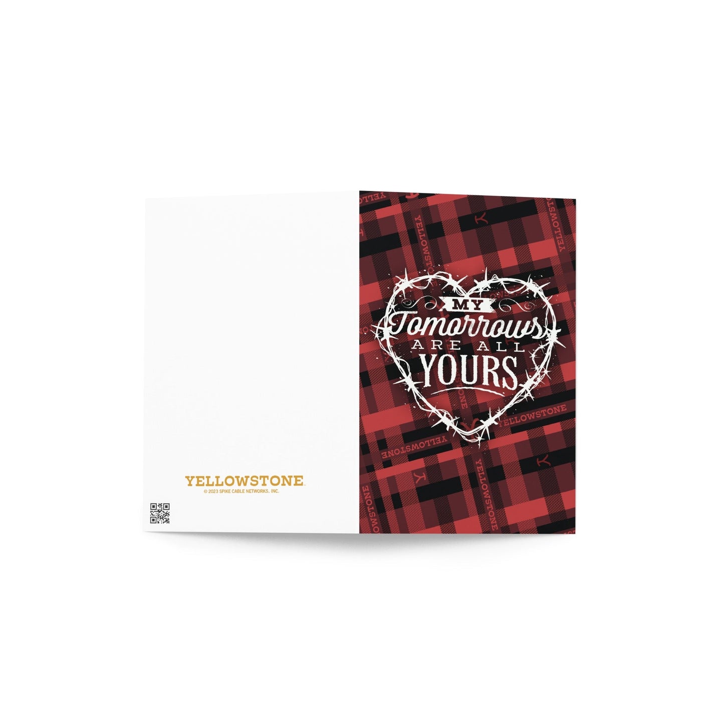 Yellowstone My Tomorrows Are All Yours Plaid Greeting Card - Paramount Shop