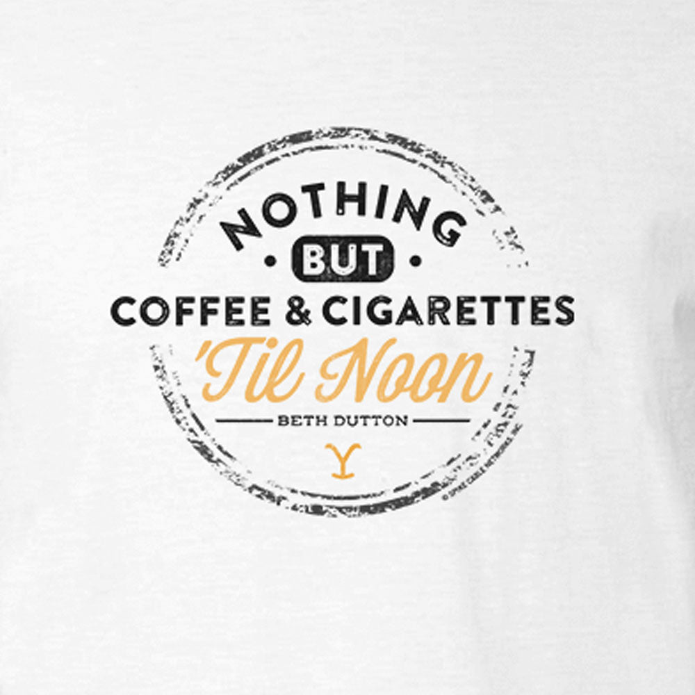 Yellowstone Nothing But Coffee & Cigarettes 'Til Noon Adult Short Sleeve T - Shirt - Paramount Shop